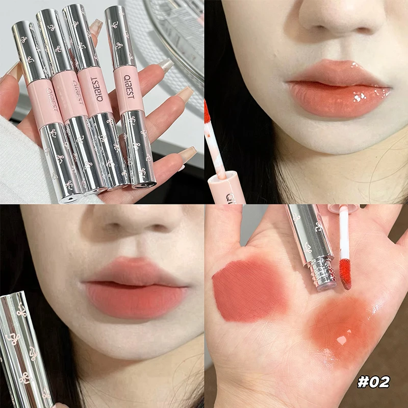 QIBEST ลิปกลอสแบบสองหัว สีแดงเ - Lip Tint Korean บทวิจารณ์และราคา