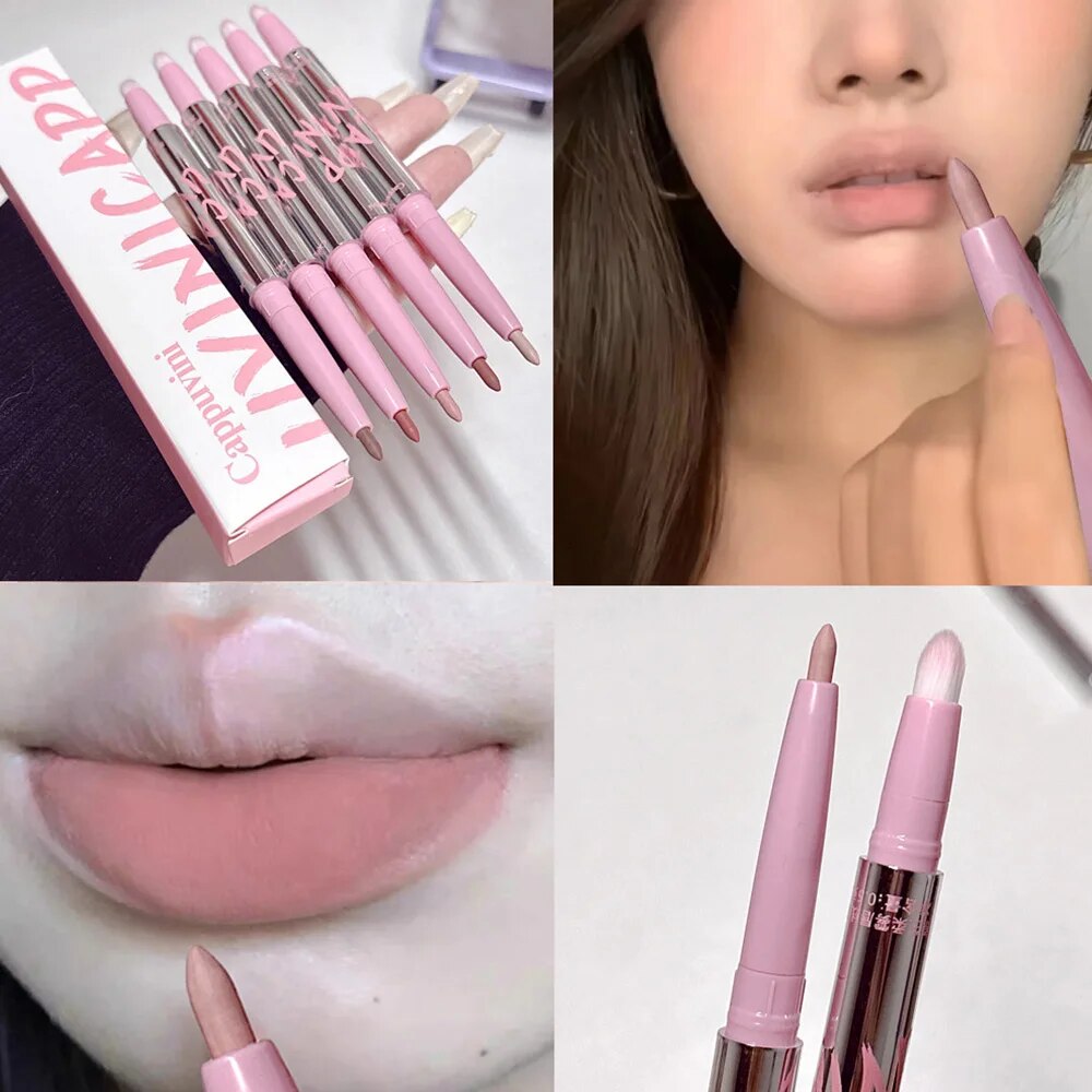 ลิปไลเนอร์สีนู้ดพร้อมแปรงทาปาก - Lip Tint Korean บทวิจารณ์และราคา